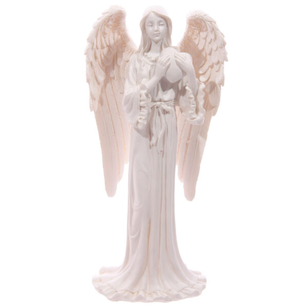 Tall Elegant White Standing Angel Figurine - Image 4