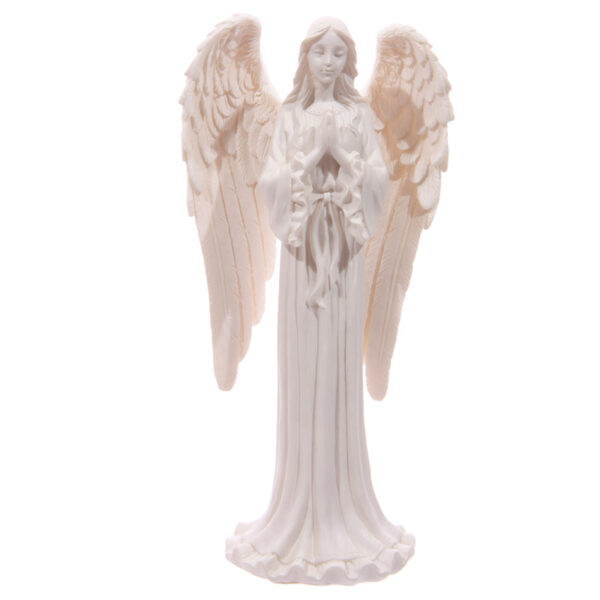 Tall Elegant White Standing Angel Figurine - Image 6