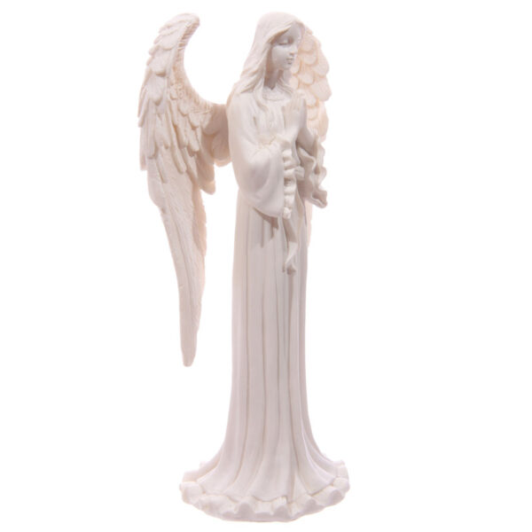 Tall Elegant White Standing Angel Figurine - Image 7