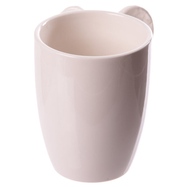 Shaped Handle Ceramic Mug - White Angel Wings - Image 5