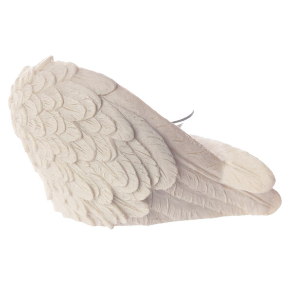 Winged White Angel Resin and Glass Votive Holder - Image 5