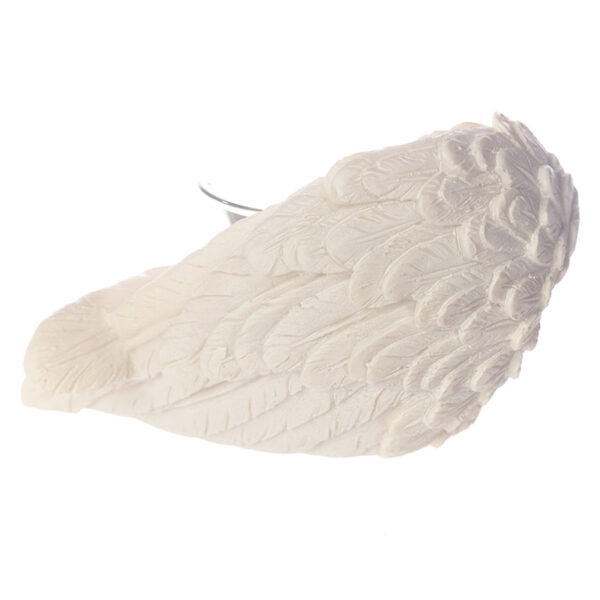 Winged White Angel Resin and Glass Votive Holder - Image 9