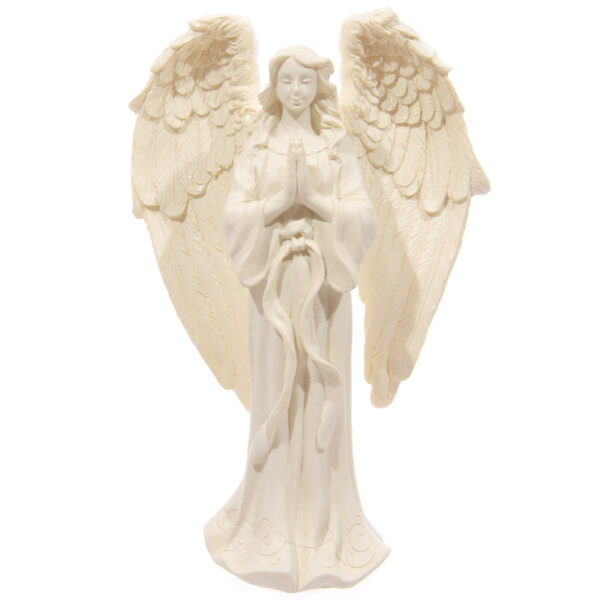 Decorative Cream Angel Standing 17cm Figurine - Image 2