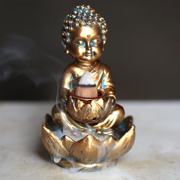 Backflow Incense Burner - Lotus Buddha - Image 4