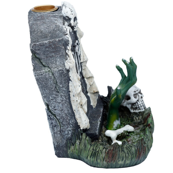 Backflow Incense Burner - RIP Zombie Hand Tombstone - Image 4
