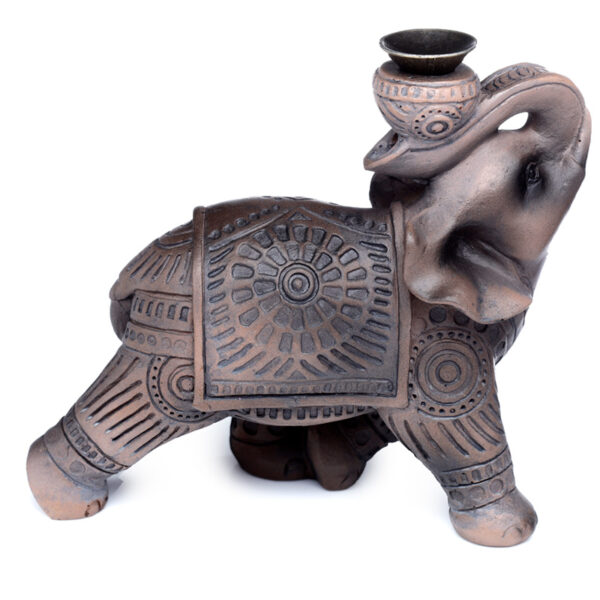 Backflow Incense Burner - Peace of the East Wood Effect Elephant - Image 4