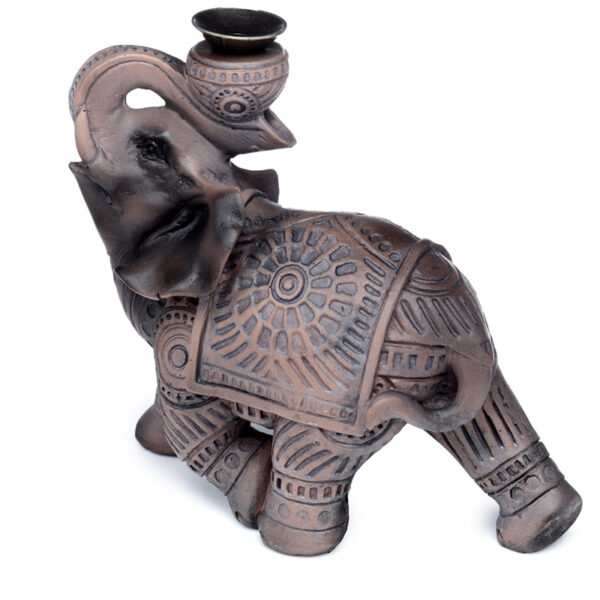 Backflow Incense Burner - Peace of the East Wood Effect Elephant - Image 5