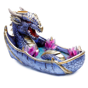 Backflow Incense Burner - Elements Amethyst Crystal Dragon