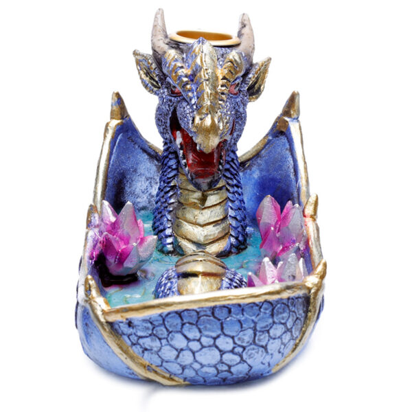 Backflow Incense Burner - Elements Amethyst Crystal Dragon - Image 4