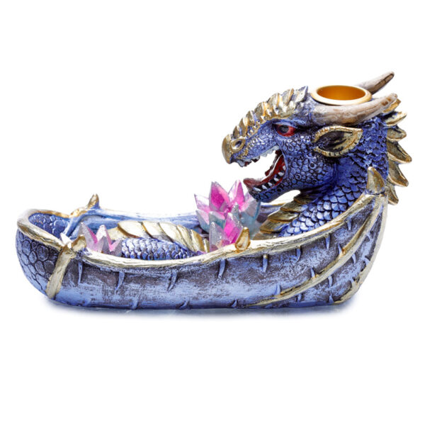 Backflow Incense Burner - Elements Amethyst Crystal Dragon - Image 5