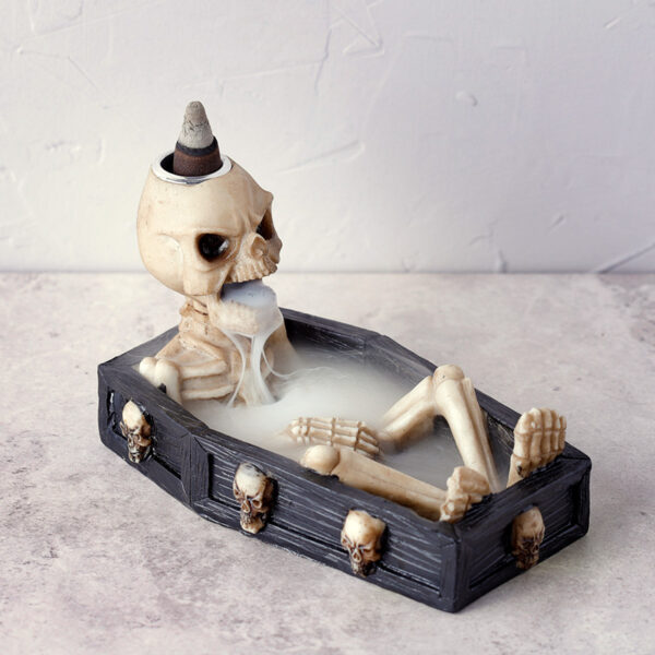 Backflow Incense Burner - Skeleton in the Coffin - Image 2