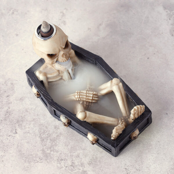 Backflow Incense Burner - Skeleton in the Coffin - Image 3