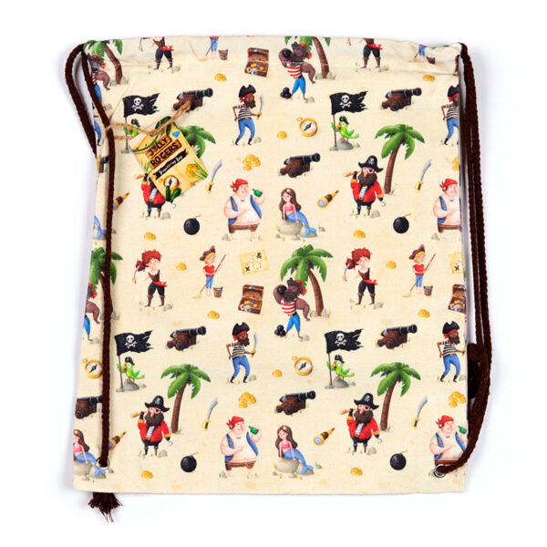 Drawstring Canvas Bag - Jolly Rogers Pirate - Image 4
