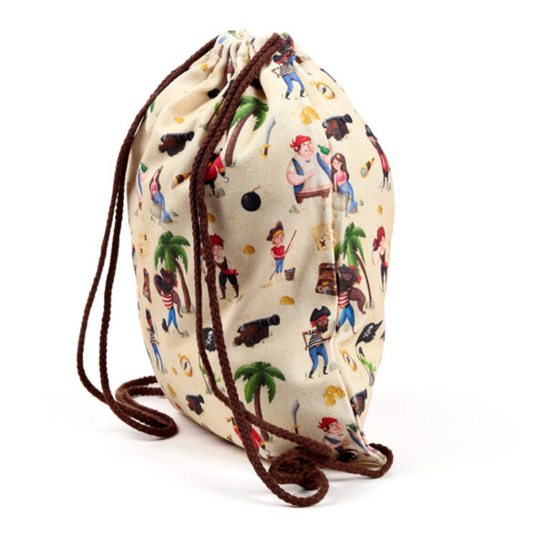Drawstring Canvas Bag - Jolly Rogers Pirate - Image 7