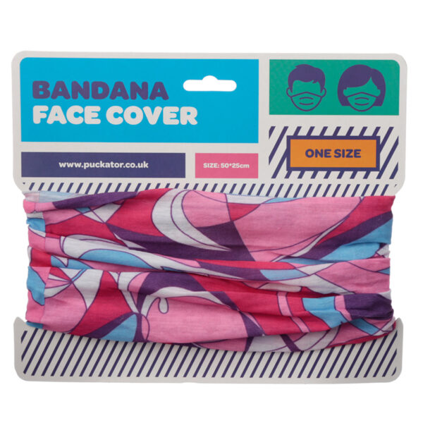 Neck Warmer Tube Scarf - Pink Patterned - Image 3