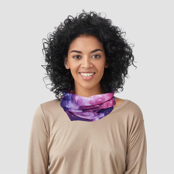 Neck Warmer Tube Scarf - Star Gazing Starry Night - Image 4