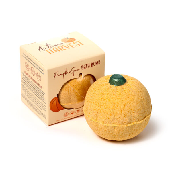 Handmade Shaped Bath Bomb in Gift Box - Autumn Harvest Pumpkin - Image 4