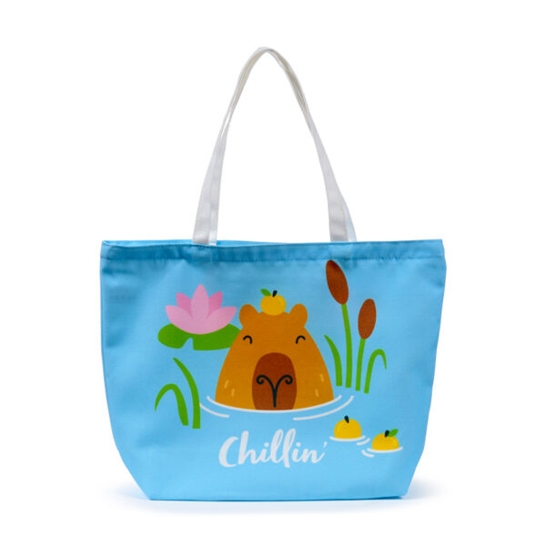 Polyester Beach Bag - Capybara Chillin'