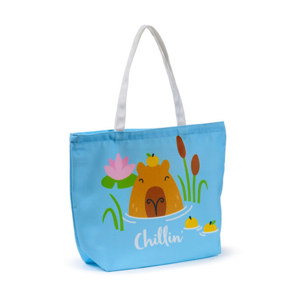 Polyester Beach Bag - Capybara Chillin' - Image 2