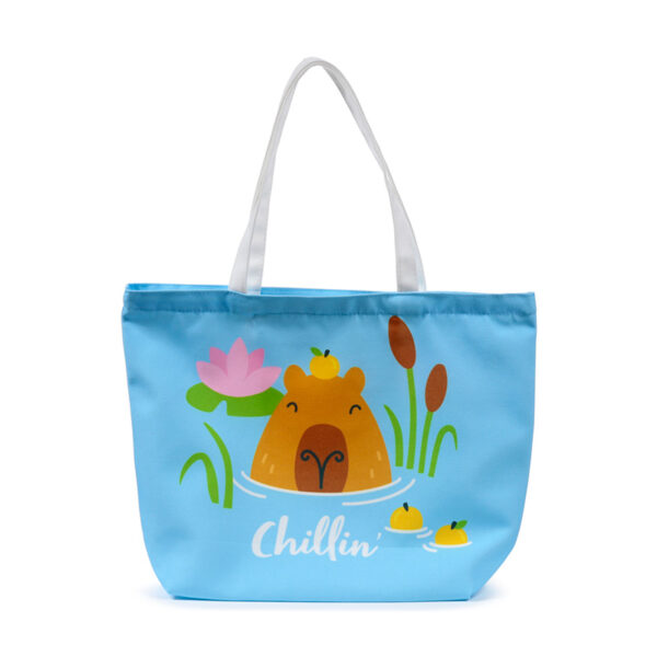 Polyester Beach Bag - Capybara Chillin' - Image 3