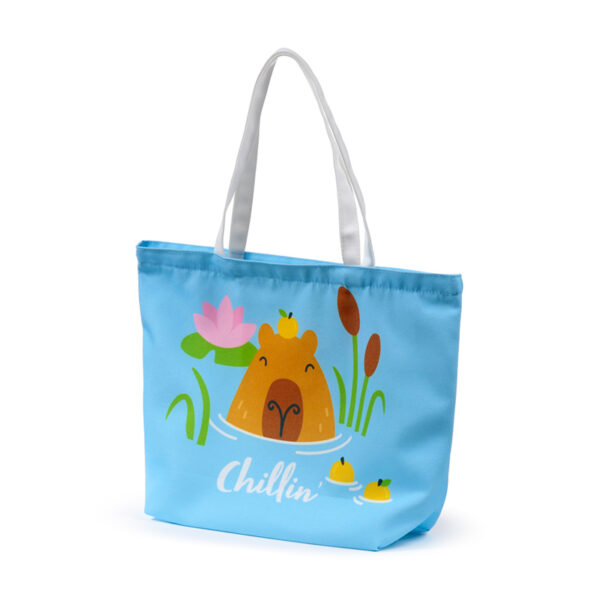 Polyester Beach Bag - Capybara Chillin' - Image 4