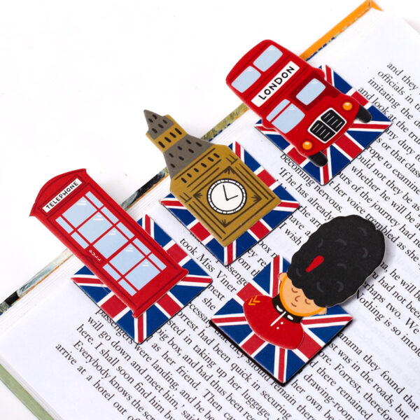 Magnetic Shaped Bookmark Set - London Souvenir - Image 3