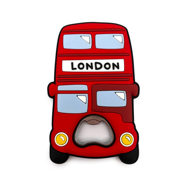 PVC Bottle Opener - London Souvenir Red London Bus - Image 2