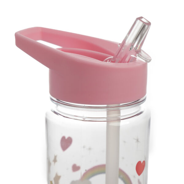 Reusable Shatterproof Water Bottle 550ml - Enchanted Rainbows Unicorn - Image 2