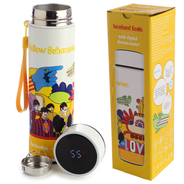 Reusable Insulated Drinks Bottle Digital Thermometer - Yellow Submarine - Image 8