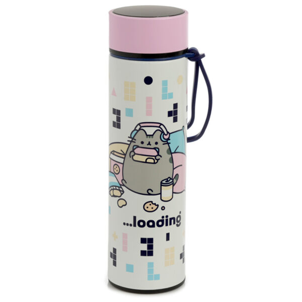 Reusable Insulated Drinks Bottle Digital Thermometer - Pusheen the Cat Gaming - Image 2
