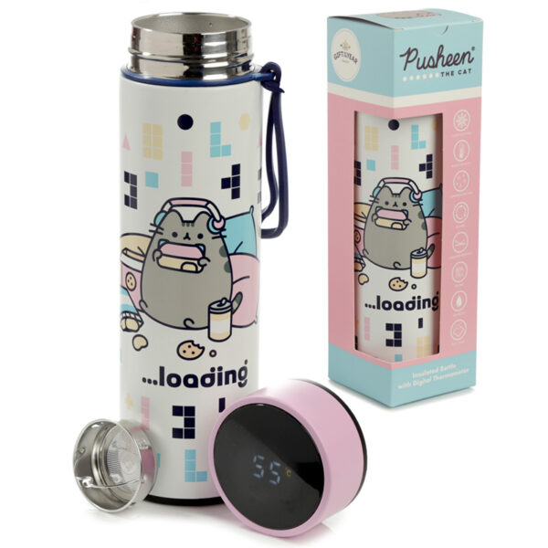 Reusable Insulated Drinks Bottle Digital Thermometer - Pusheen the Cat Gaming - Image 8