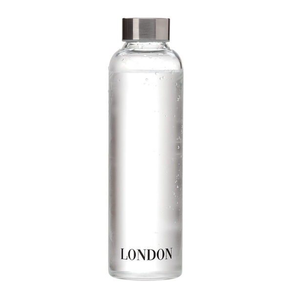 Reusable 500ml Glass Water Bottle with Protective Neoprene Sleeve - London Icons - Image 9