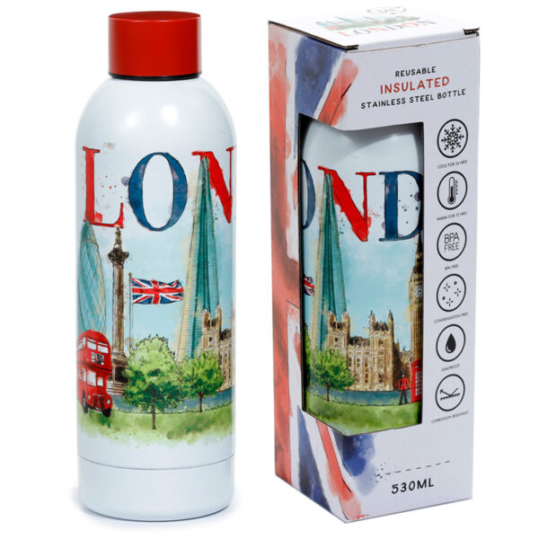 Reusable Insulated Drinks Bottle 530ml - London Tour - Image 9