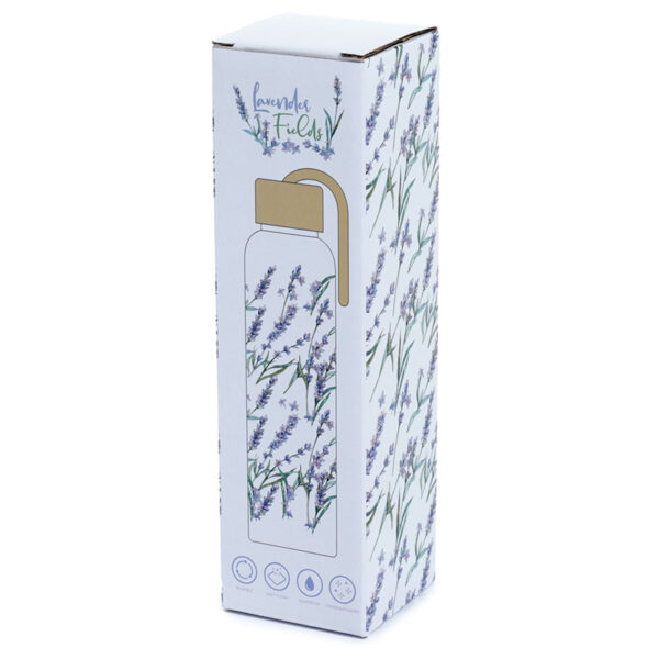 Reusable Glass Water Bottle - Lavender Fields Pick of the Bunch - Image 2