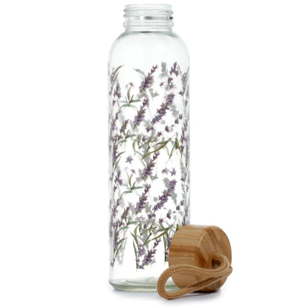 Reusable Glass Water Bottle - Lavender Fields Pick of the Bunch - Image 3