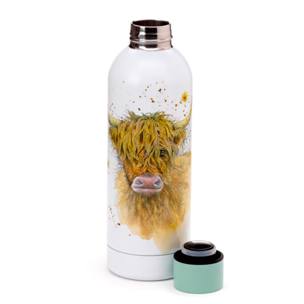 Reusable Insulated Drinks Bottle 530ml - Jan Pashley Highland Coo Cow - Image 3