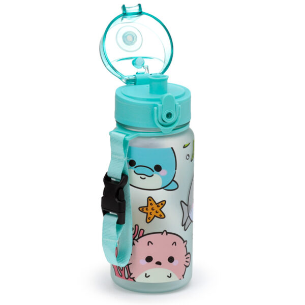 350ml Shatterproof Pop Top Children's Water Bottle - Adoramals Sealife - Image 2