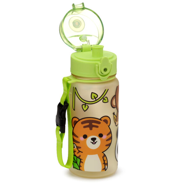 350ml Shatterproof Pop Top Children's Water Bottle - Adoramals Wild - Image 2