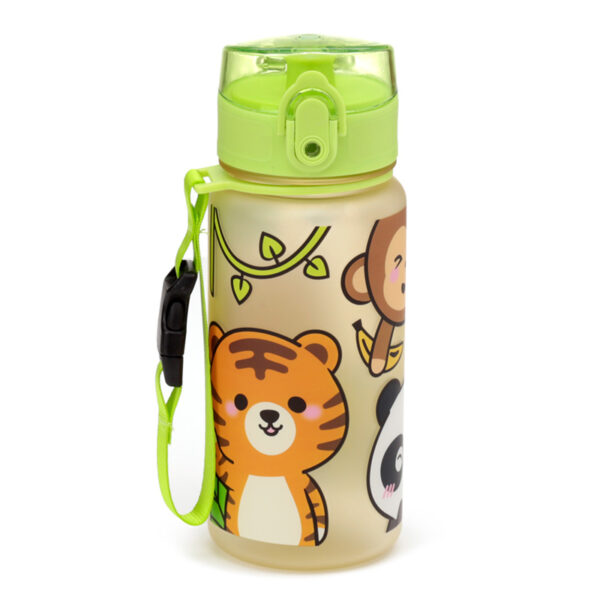 350ml Shatterproof Pop Top Children's Water Bottle - Adoramals Wild - Image 3