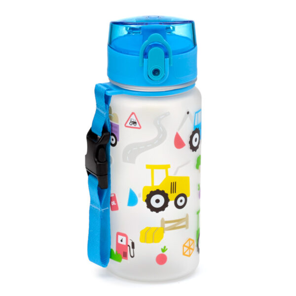 350ml Shatterproof Pop Top Children's Water Bottle - Little Tractors - Image 3
