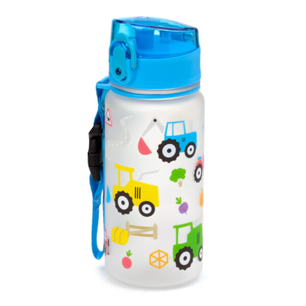 350ml Shatterproof Pop Top Children's Water Bottle - Little Tractors - Image 4