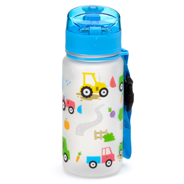 350ml Shatterproof Pop Top Children's Water Bottle - Little Tractors - Image 6
