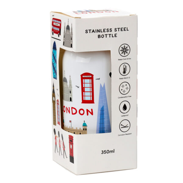Reusable Insulated Drinks Bottle 350ml - London Souvenir - Image 3