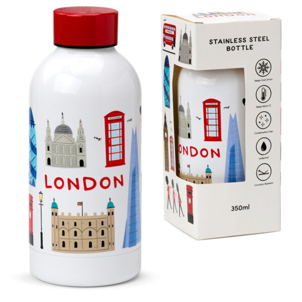 Reusable Insulated Drinks Bottle 350ml - London Souvenir - Image 9