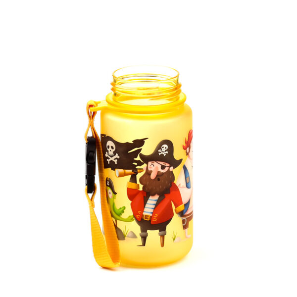 350ml Shatterproof Pop Top Children's Water Bottle - Jolly Rogers Pirates - Image 3