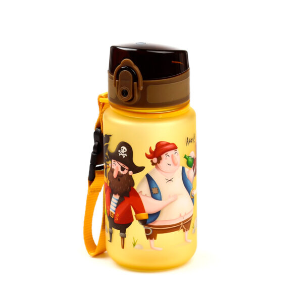 350ml Shatterproof Pop Top Children's Water Bottle - Jolly Rogers Pirates - Image 4