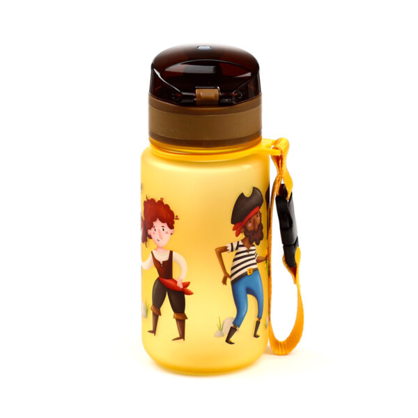 350ml Shatterproof Pop Top Children's Water Bottle - Jolly Rogers Pirates - Image 5