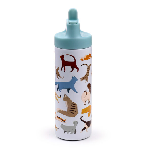 Reusable Insulated Flip Top Drinks Bottle 500ml - Feline Fine Cats - Image 7