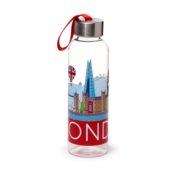 Reusable Water Bottle with Metallic Lid - London Icons Panorama - Image 5