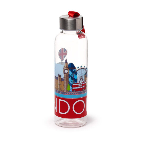Reusable Water Bottle with Metallic Lid - London Icons Panorama - Image 6
